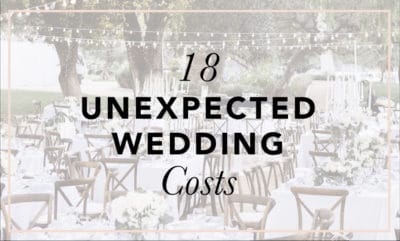 unexpected wedding expenses