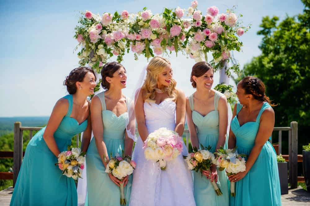 pale aqua bridesmaid dresses