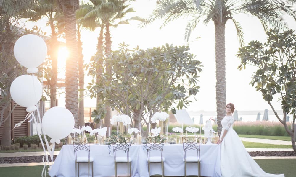 Modern Meets Vintage White and Gold Wedding Inspiration in Dubai