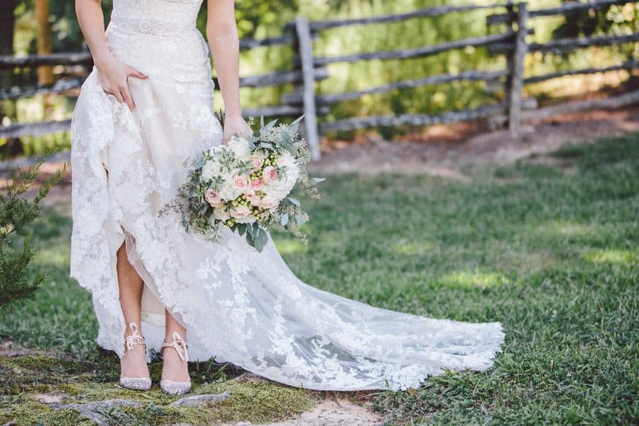 Wedding Dress and Shoes