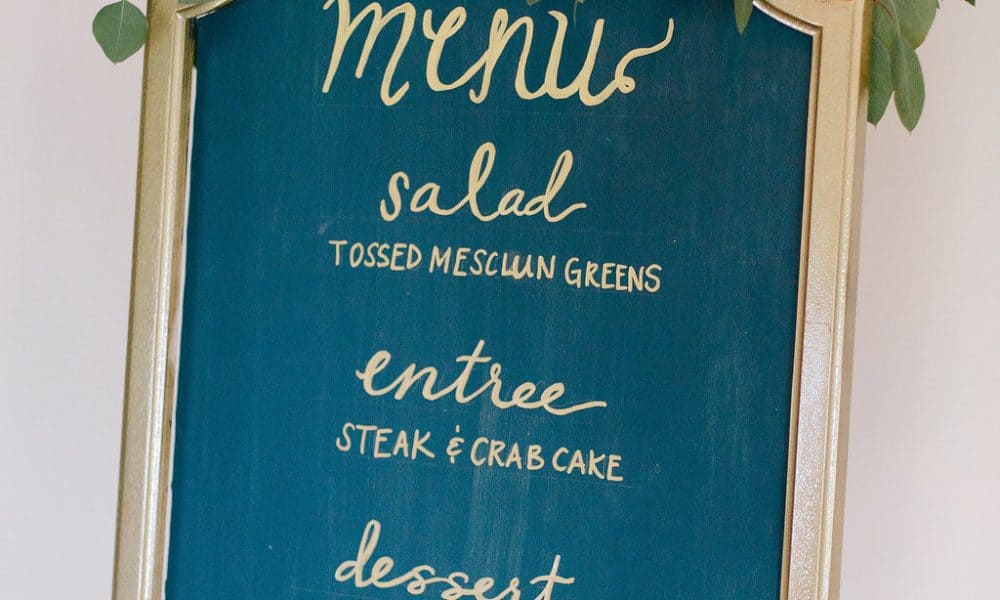 Wedding Menu