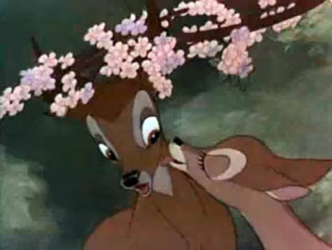 A scene from the Disney film, Bambi