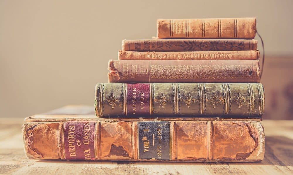 A Stack of Old Books