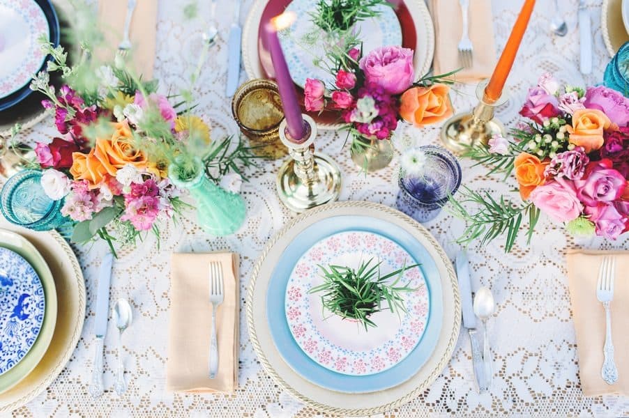 Colorful place setting