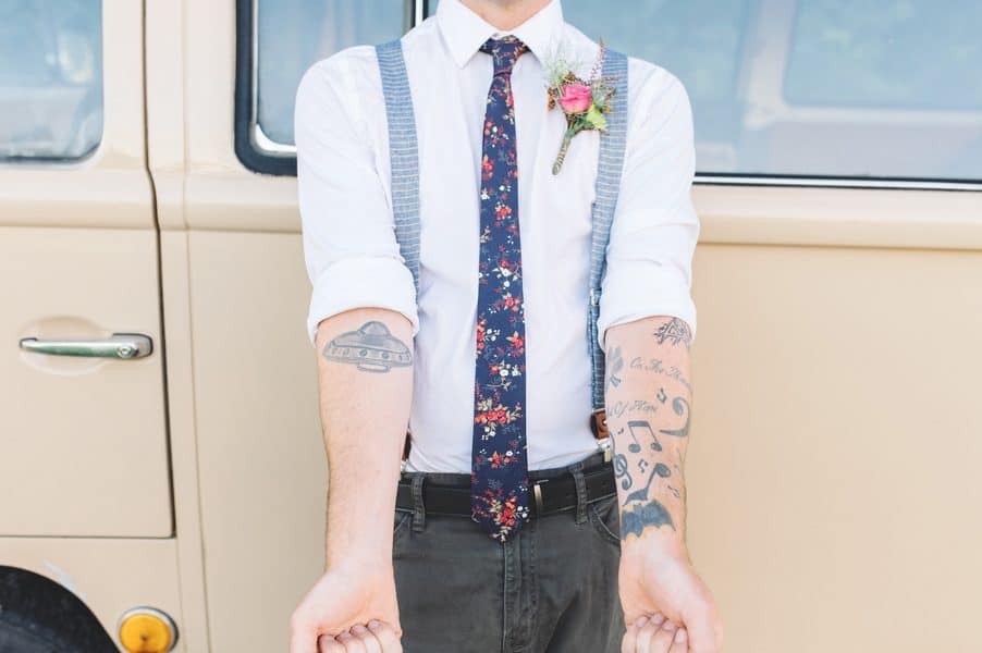 tattooed groom