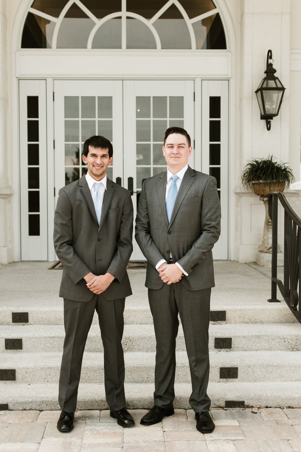 Best man and groom