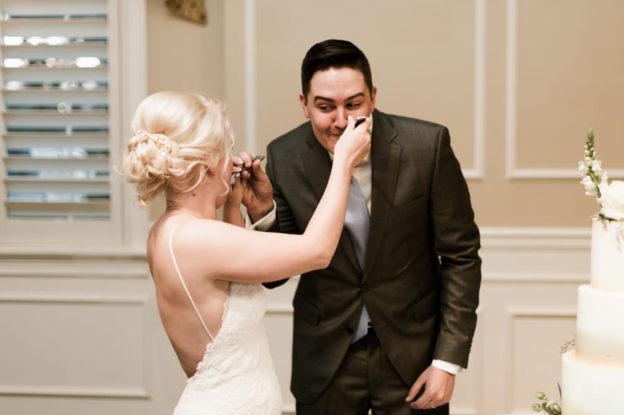 Bride and Groom Classic Cake Shot