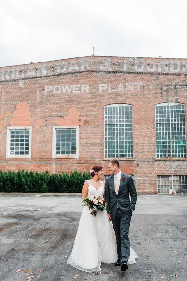 Bride and Groom Walking hand in hand