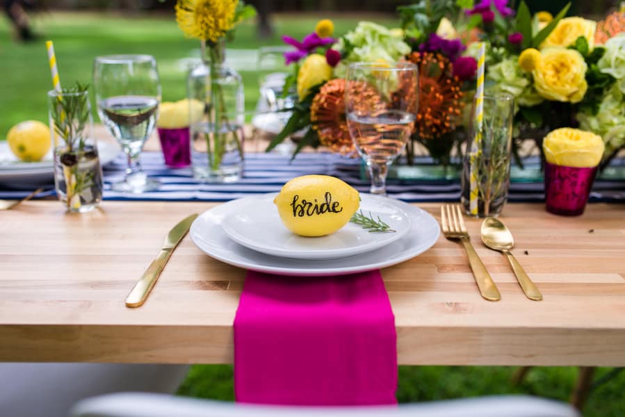 Bridal place setting