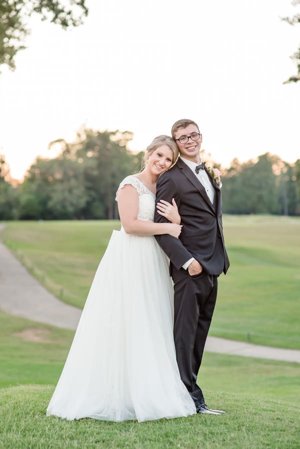 Black White and Pink Country Club Wedding