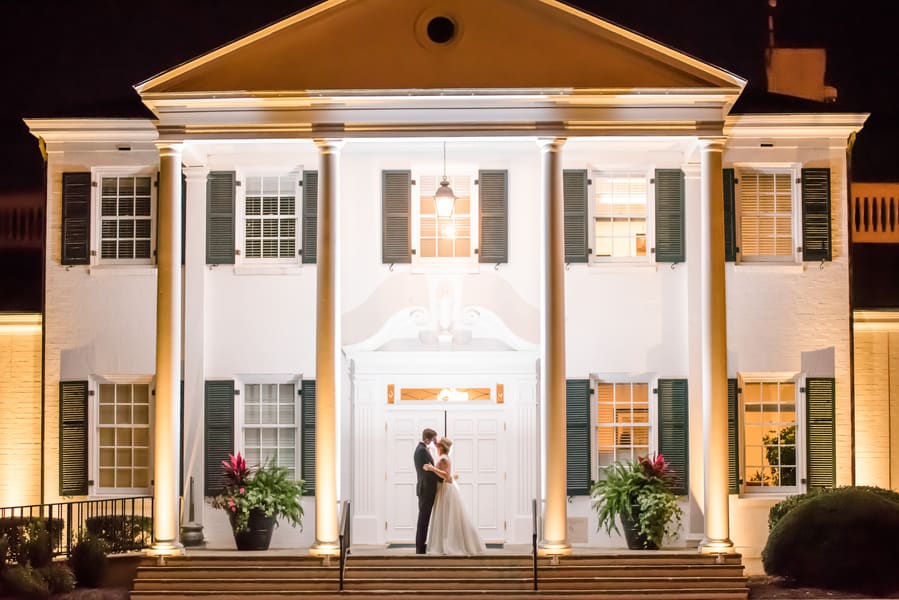 Black White and Pink Country Club Wedding