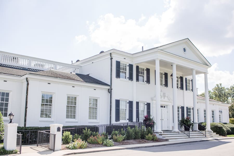 Black White and Pink Country Club Wedding