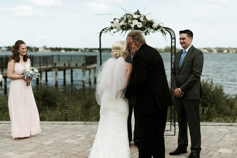 Father giving away the bride