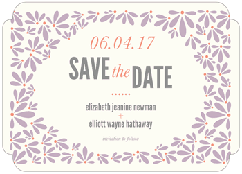 Gorgeous Teardrop Foliage Save the Date Cards