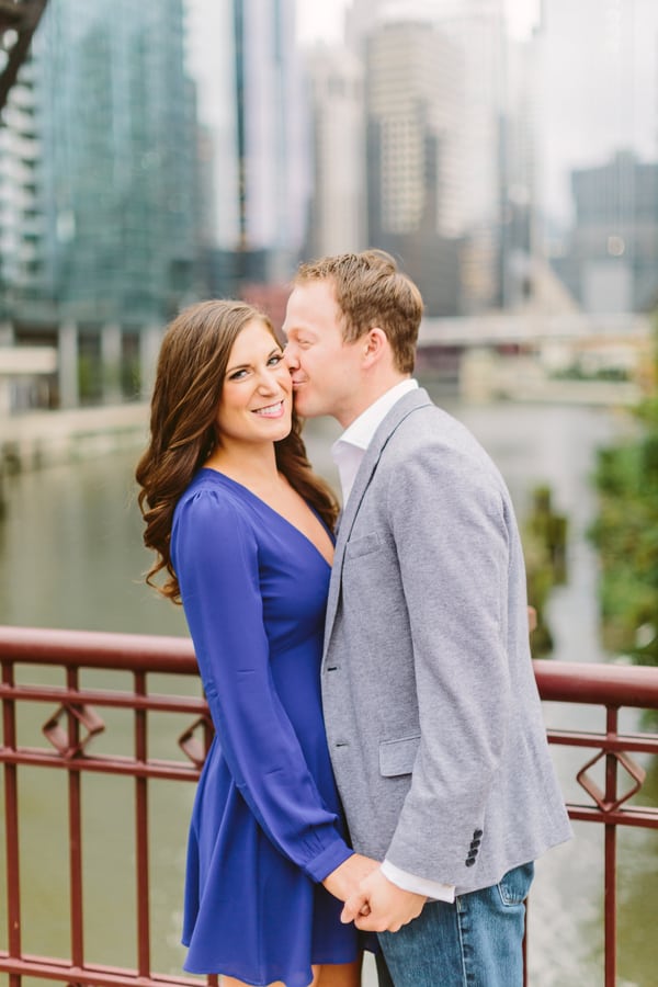 Classic and Colorful Downtown Chicago Engagement Session