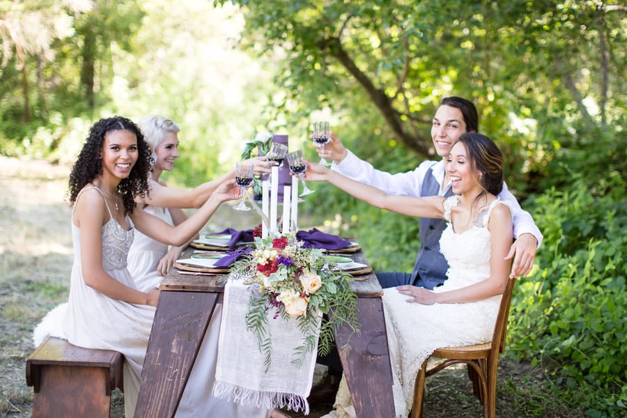 Happy wedding breakfast