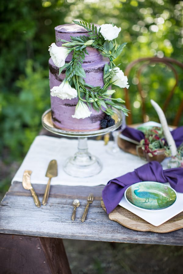 Lavender wedding cake