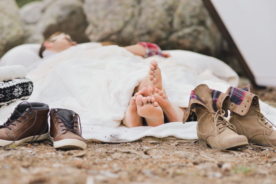 Camping + Corgi inspired Engagement Shoot