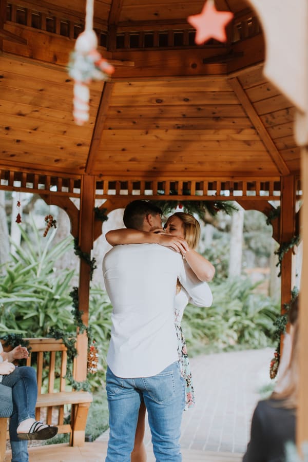 Surprise Christmas Eve Garden Proposal