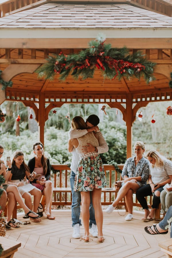 Surprise Christmas Eve Garden Proposal