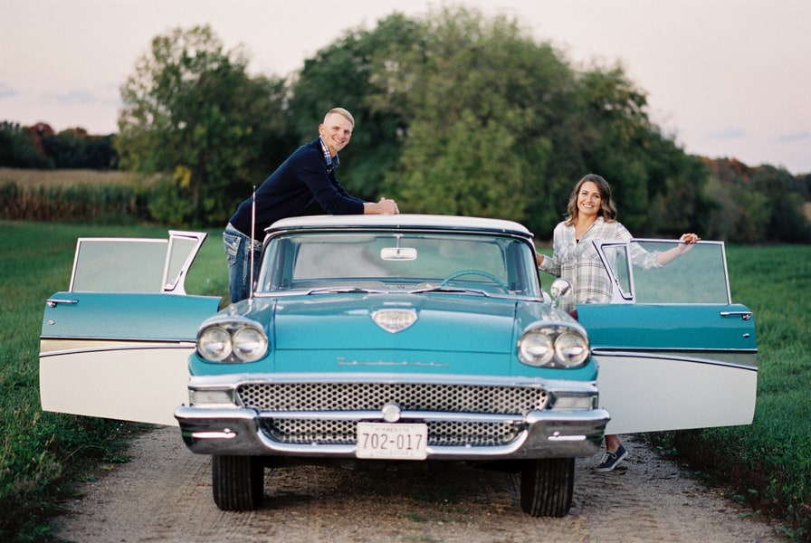 Vintage car at Sunset Session