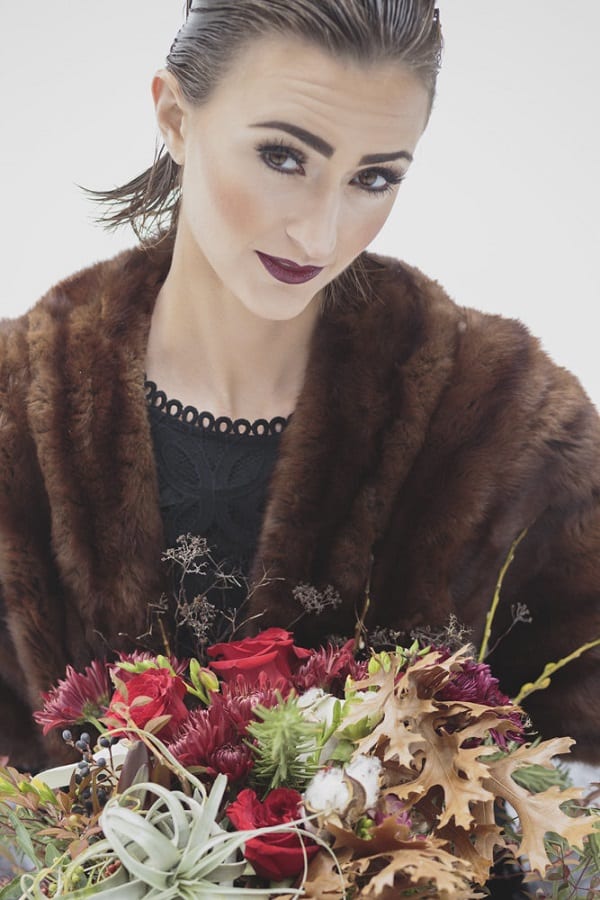 chilly winter bridal shoot