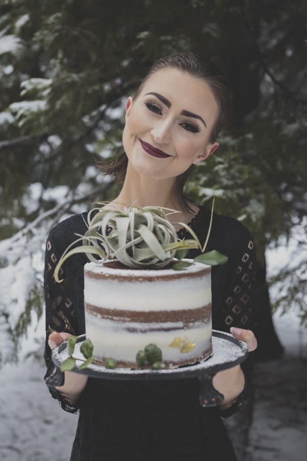 chilly winter bridal shoot