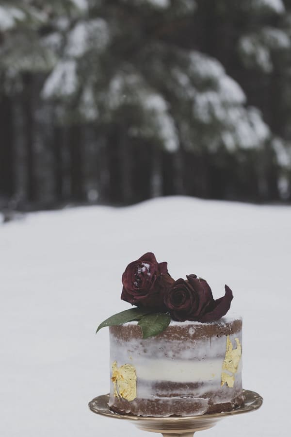 chilly winter bridal shoot