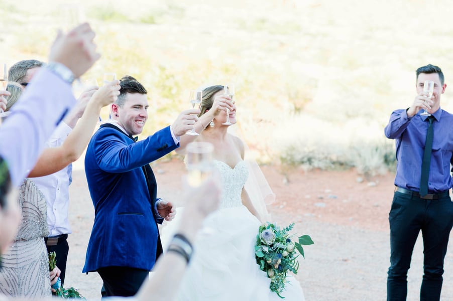 Metallic Desert and Smoke Bomb Delight Destination Wedding