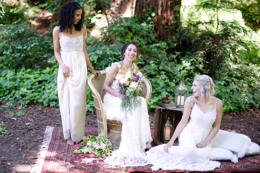bride and bridesmaids