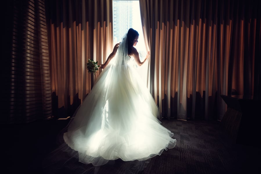 dramatic bridal shot