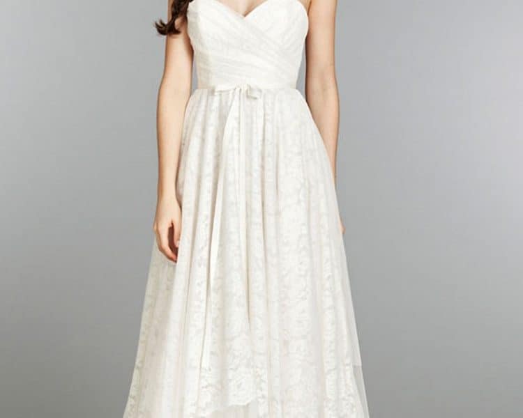 front of sweetheart cut wedding dress