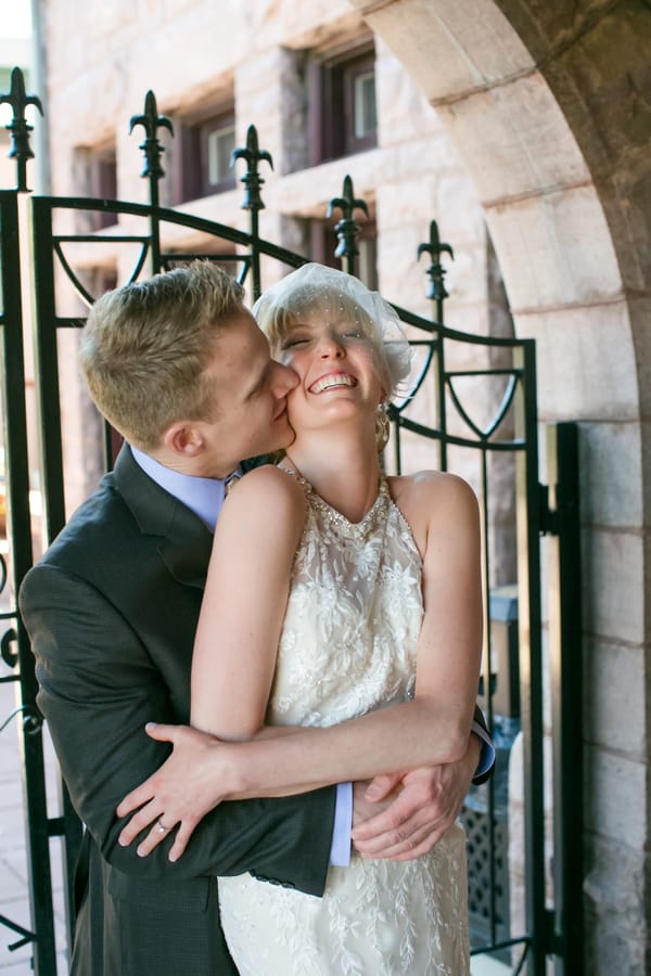 fun-filled wedding shot