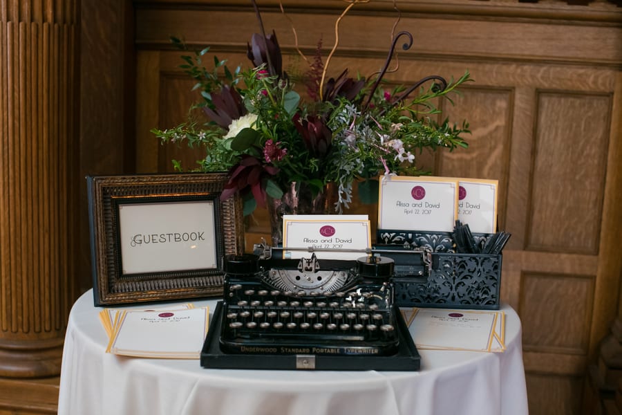 wedding guestbook table