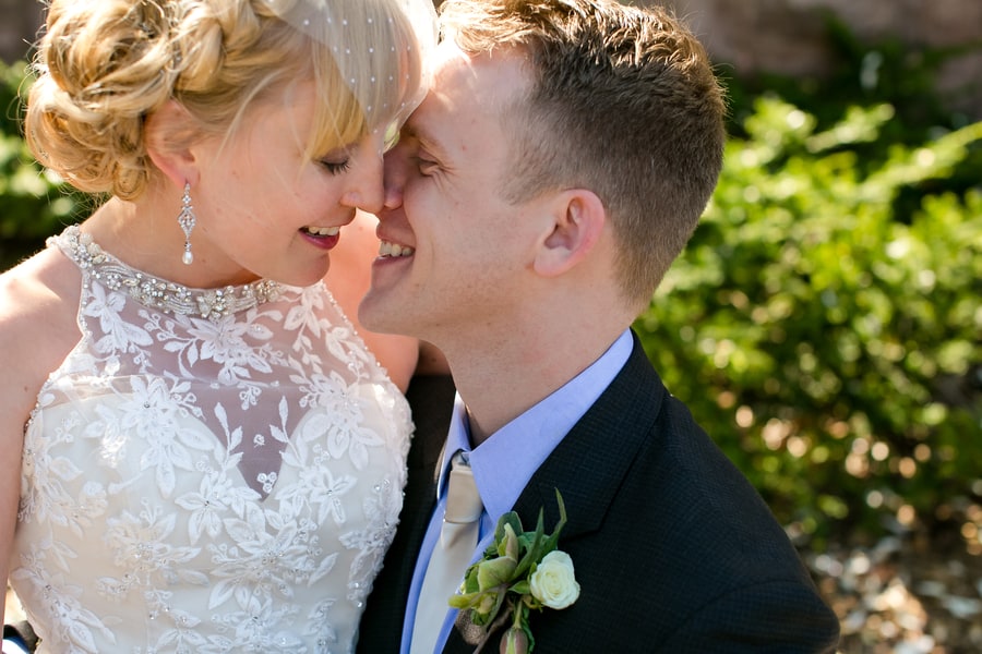 romantic wedding shot