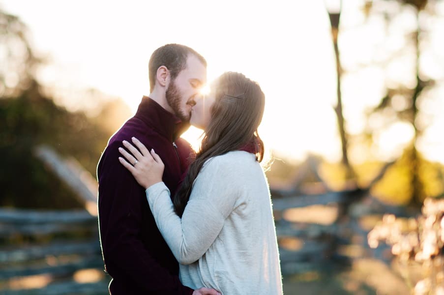 sun set engagement shoot