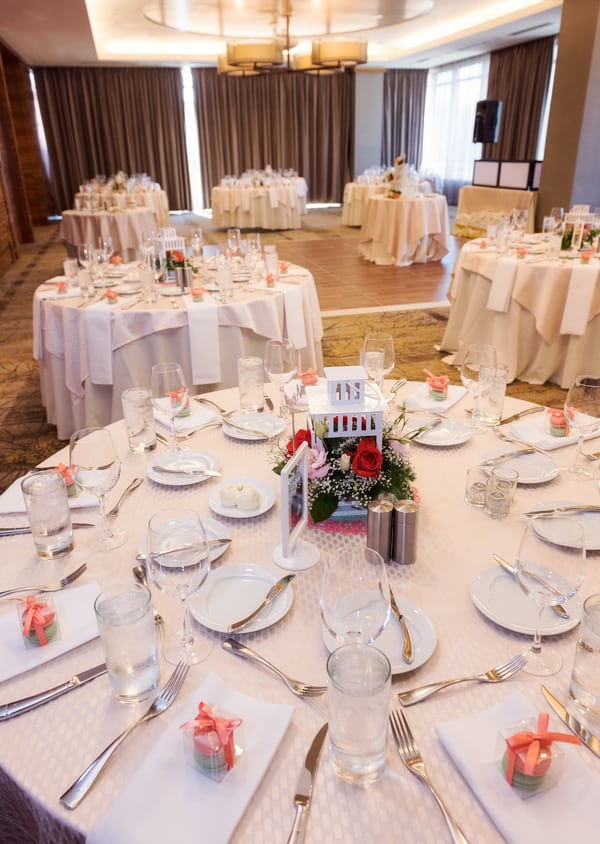 wedding breakfast setup
