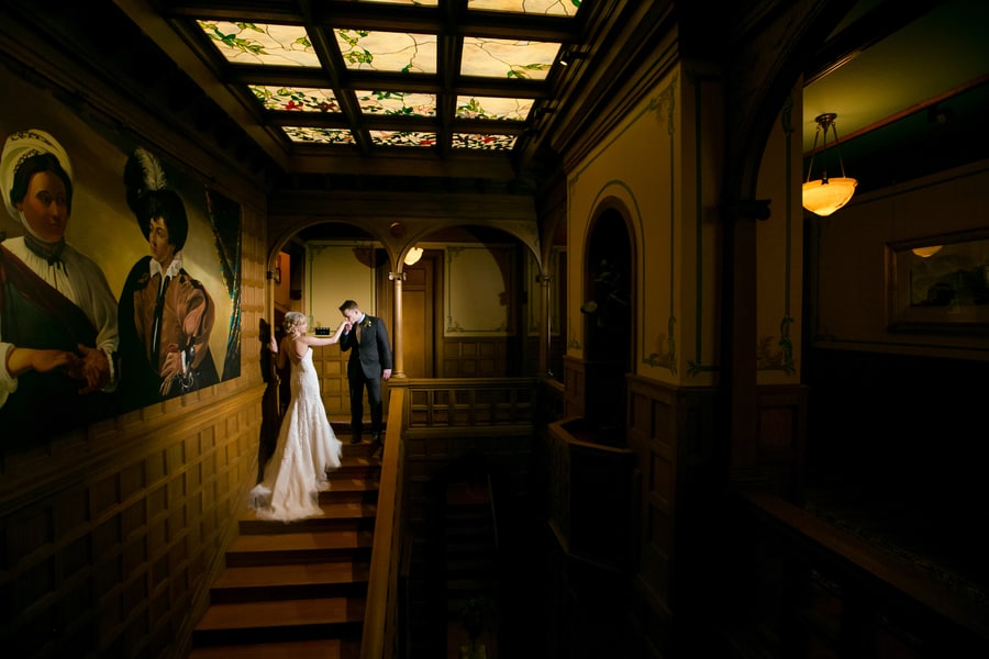 wedding staircase shot