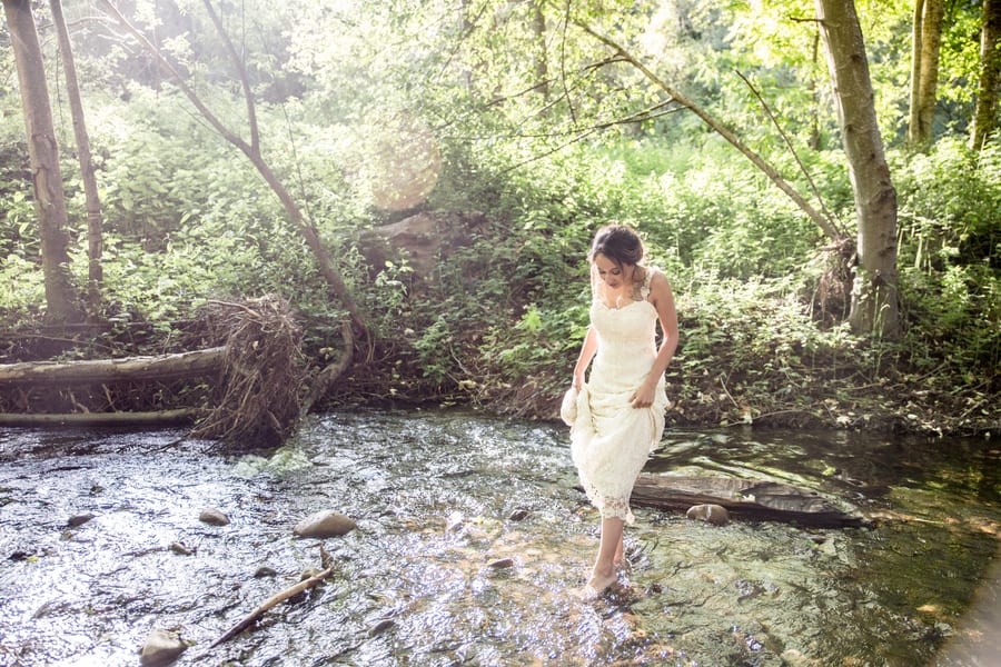 woodland wedding walk