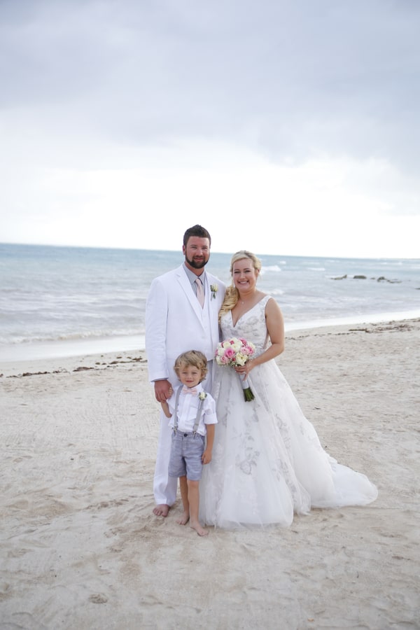 A glamorous beachside wedding