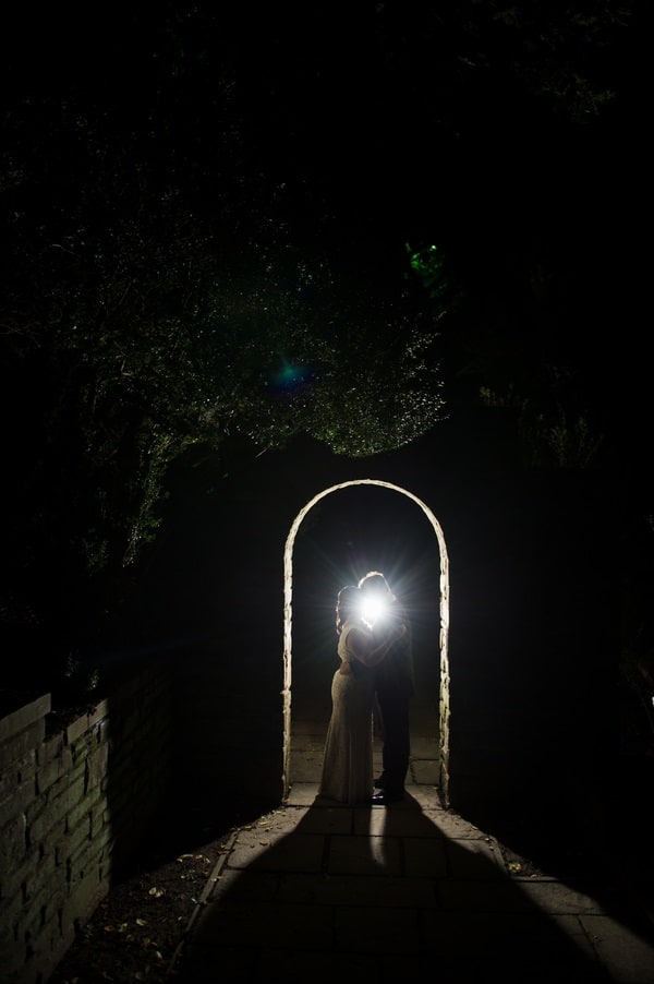 Fabulous nighttime wedding shot
