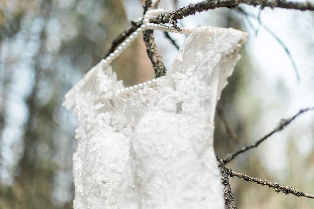 Gorgeous wedding dress shot