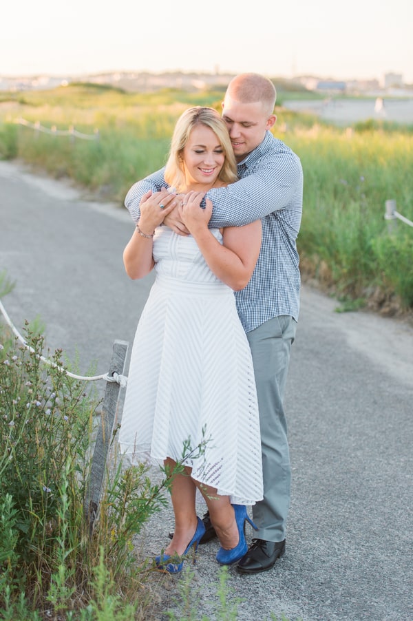 Romantic Nahant Beach engagement session
