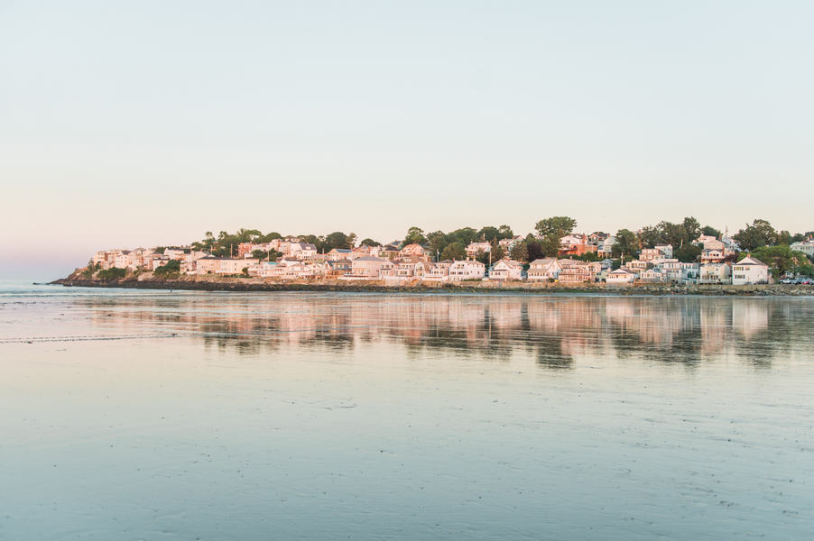 Romantic Nahant Beach engagement session