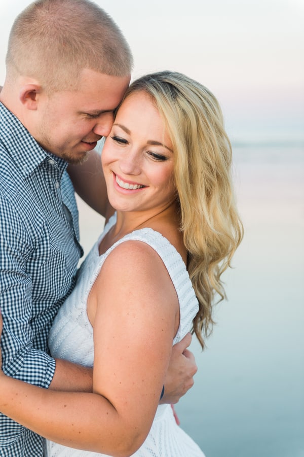 Romantic Nahant Beach engagement session