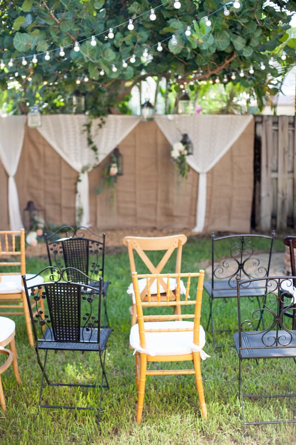 Beautiful Rustic Backyard Wedding