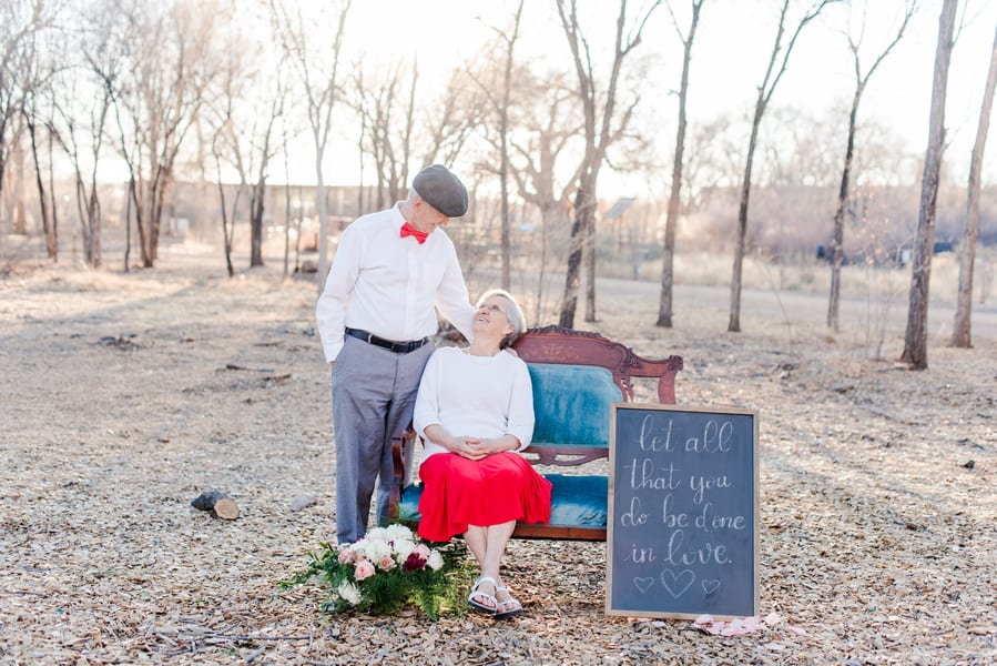 Valentines Photo Shoot with 80 Year Old Couple