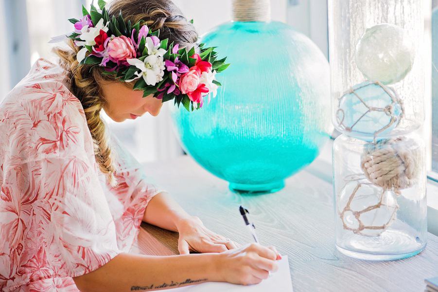 bride to be on her wedding day