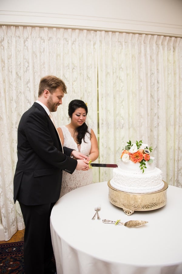 Cutting the cake