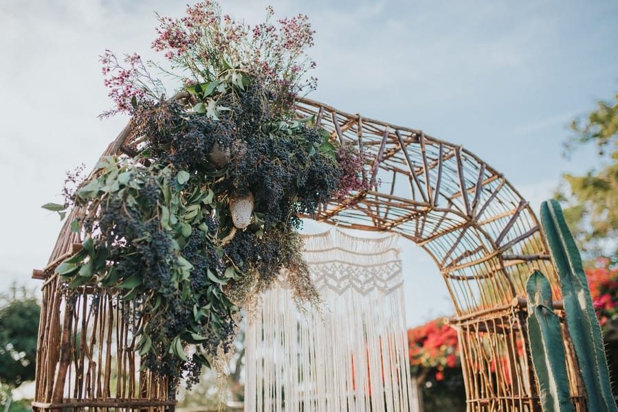 floral wedding arch